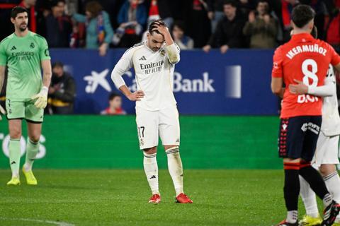 Real Madrid falla en Pamplona y su liderato puede durar una fecha