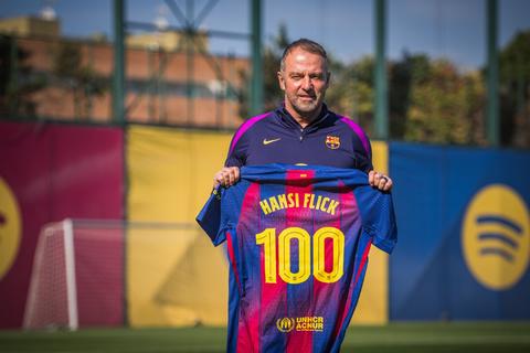 Hansi Flick cumplir&aacute; 100 partidos al frente del Barcelona