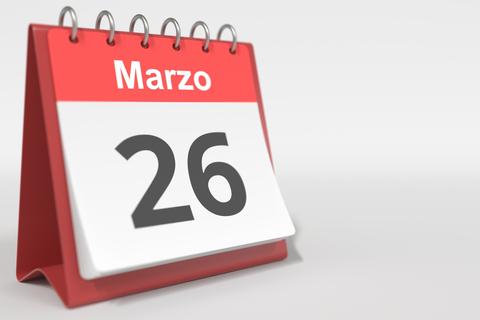 Un d&iacute;a como hoy: jueves 26 de marzo