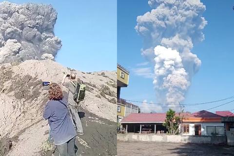 Indonesia: Tres excursionistas mueren en la erupci&oacute;n de un volc&aacute;n (videos)