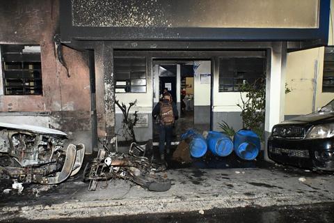 As&iacute; qued&oacute; la estaci&oacute;n de PNC tras disturbios en Ciudad Peronia