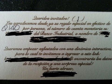 ¿Invitación o extorsión? Por algo existen reglas de convivencia