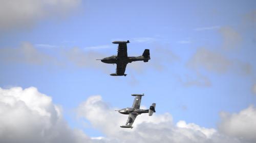 As&iacute; fue la exhibici&oacute;n de acrobacias a&eacute;reas en el aniversario de la FAG