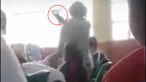 Maestra mexicana causa indignaci&oacute;n por golpear y retar a un alumno