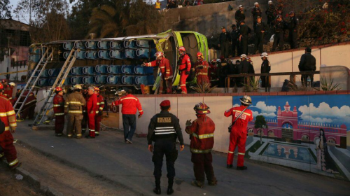 Estremecedor video muestra un mortal accidente de bus en Per&uacute;