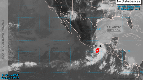 Tormenta Beatr&iacute;z se forma en el Pac&iacute;fico y esta ser&aacute; su trayectoria