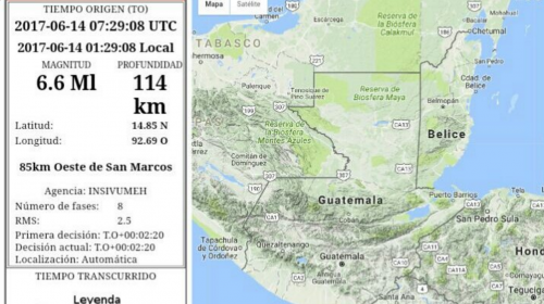 Fuerte temblor despierta a los guatemaltecos