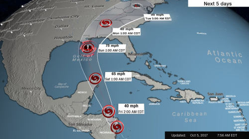 Guatemala en alerta ante formaci&oacute;n de la tormenta tropical Nate
