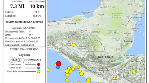 Sismo de 7.3 grados sacudió parte del territorio nacional