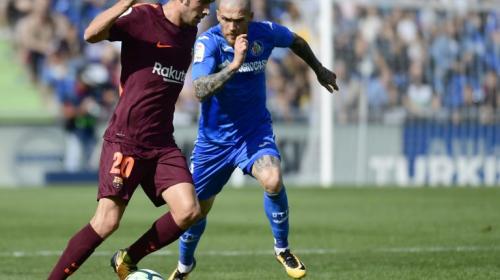 Al medio tiempo, el Getafe vence al FC Barcelona