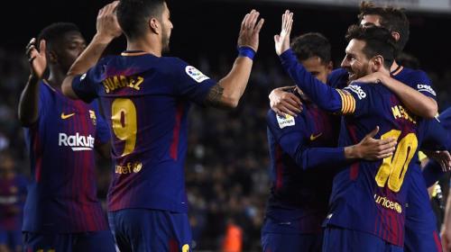 Tremendo triplete de Messi y Barcelona saborea el t&iacute;tulo de la Liga