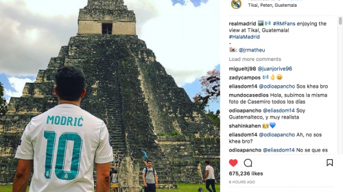 Esta es la historia de la foto de Tikal publicada por el Real Madrid