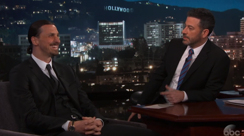Ibrahimovic hace un Ibrahimovic en el programa de Jimmy Kimmel