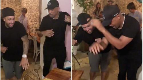 Nicky Jam le ense&ntilde;a a bailar a Will Smith en Colombia