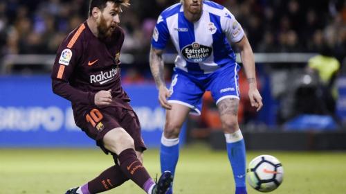 &iexcl;Barcelona campe&oacute;n! Goleada y triplete de Messi contra el Depor