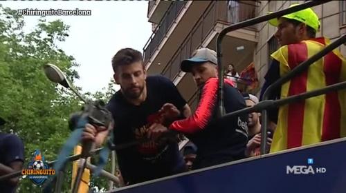 &iquest;Piqu&eacute; perdi&oacute; la cabeza por la cerveza en plena celebraci&oacute;n del Bar&ccedil;a?