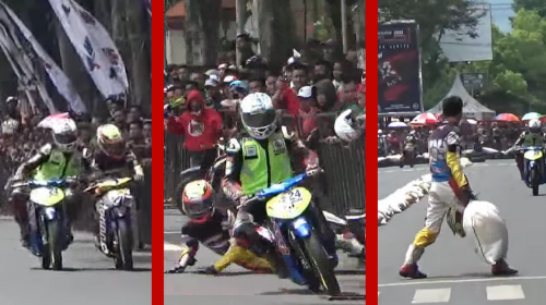 El karma alcanz&oacute; de inmediato a este motociclista tramposo