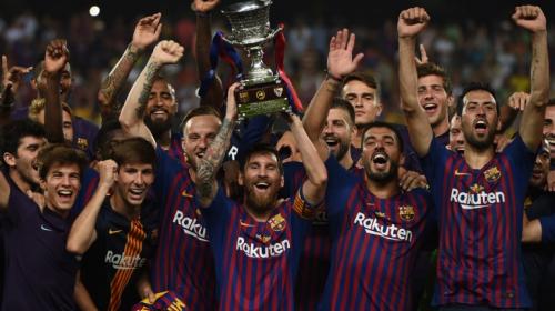 En su primer partido como capitán del Barcelona Messi gritó campeón