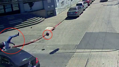 Conductor se pasa semáforo en rojo y atropella a motorista en zona 1