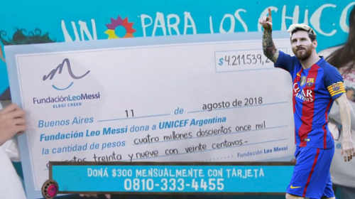 Lionel Messi rompe r&eacute;cord solidario