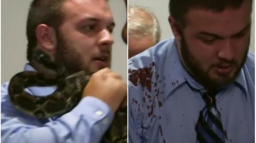 Pastor resulta herido tras mordida de serpiente durante un serm&oacute;n