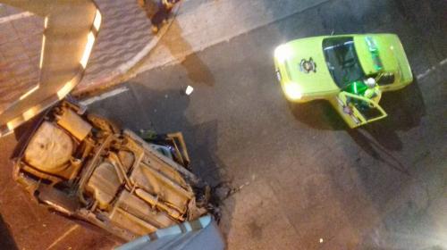 Impresionantes imágenes de aparatoso accidente en la Roosevelt