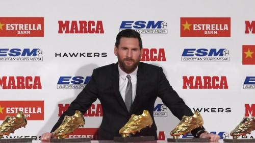 Messi supera Cristiano Ronaldo al recibir su quinta Bota de Oro