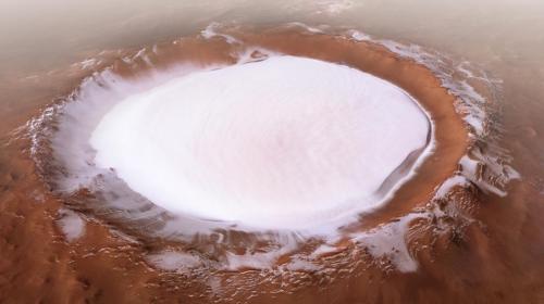 Korolev, el cr&aacute;ter en Marte que tiene hielo todo el tiempo