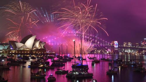 El impresionante show de luces que recibe el 2019 en Australia