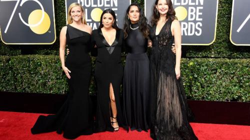 La alfombra roja de los Globo de Oro se ti&ntilde;e de negro