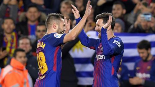 Tres goles en 15 minutos: Messi y Jordi Alba liquidan al Celta