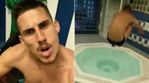 Así fue el loco festejo del Leganés en el camerino del Bernabéu