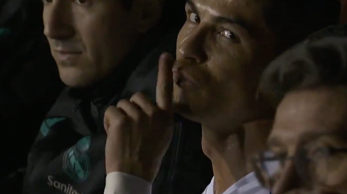 El enojo de CR7 con las cámaras después de ser sustituido