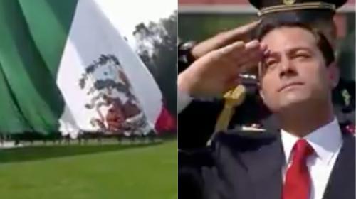 El momento inc&oacute;modo de Pe&ntilde;a Nieto en el D&iacute;a de la Bandera Nacional