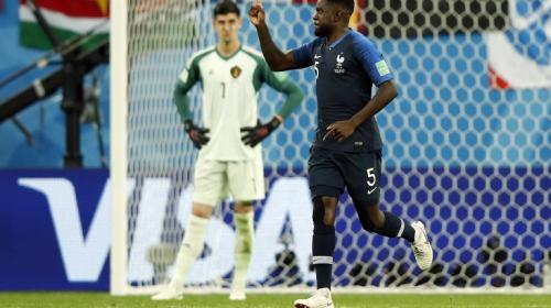 Sensacional cabezazo de Samuel Umtiti y Francia ya derrota a Bélgica
