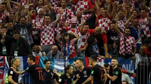 Una bandera de Guatemala se coló en el festejo de Croacia