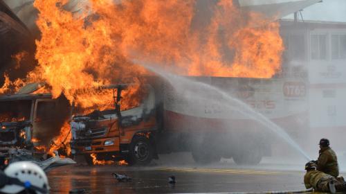 Reporte de heridos durante el incendio en planta de gas