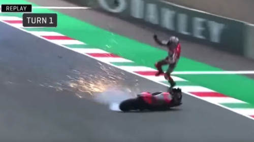 Terrible accidente en entrenamiento del Gran Premio de MotoGP