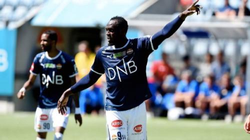 Así fue el debut de Usain Bolt como futbolista profesional en Noruega