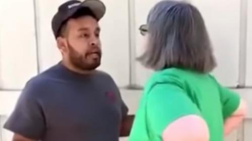 La acalorada discusi&oacute;n entre un latino y una mujer antimigrantes