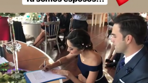 "Ya somos esposos": as&iacute; fue la boda civil de Pamela Paz 