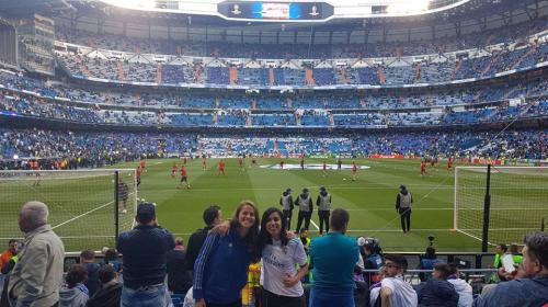 Ana Lucía Martínez disfruta del juego del Real Madrid ante el Bayern