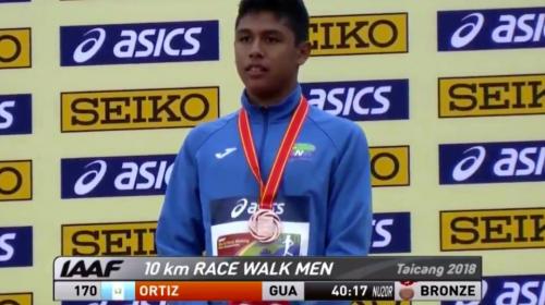 Atleta guatemalteco logró medalla de bronce en Mundial de Marcha