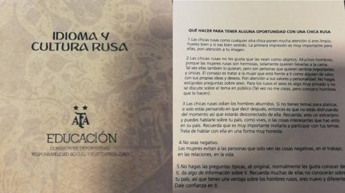 El polémico “manual para conquistar rusas” que usaría Argentina