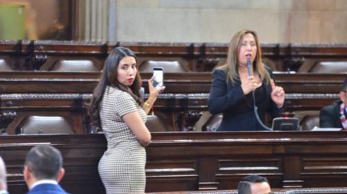 Diputada graba a su mam&aacute; durante sesi&oacute;n del Congreso