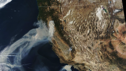 As&iacute; se ven los incendios de California desde el espacio