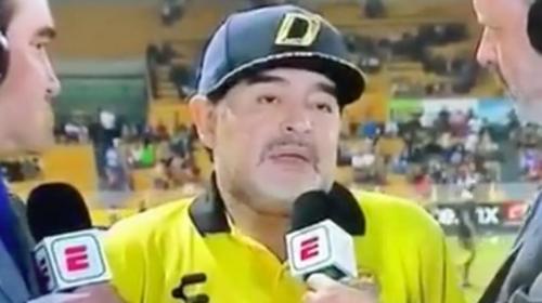 Bloqueo mental nivel Maradona: así respondió a una entrevista