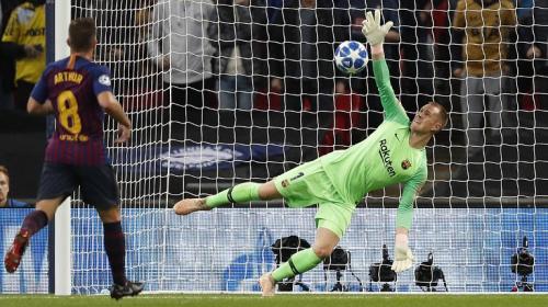 Así es el ritual de Marc ter Stegen en cada gol del Barcelona