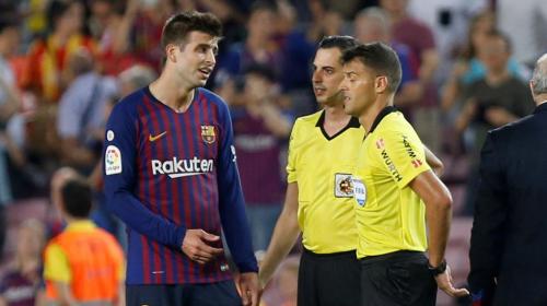 La tensa conversación entre Piqué y Gil Manzano en el túnel