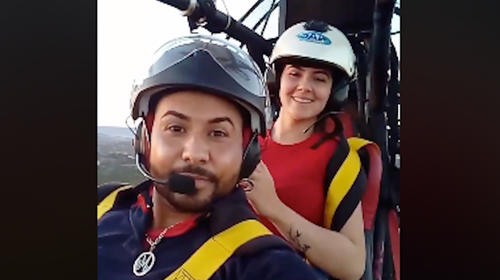 Pareja muere un d&iacute;a antes de su boda al caer de un paramotor